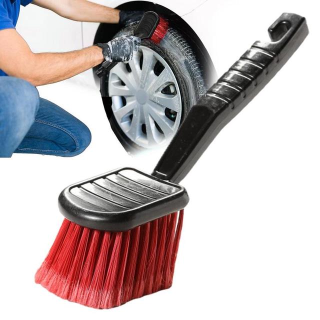 Soft Bristle Wheel Cleaning Brush Long Handle Washing Brush For